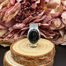 Ladda upp bild till gallerivisning, Ring med svart onyx