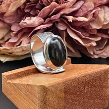 Ladda upp bild till gallerivisning, Ring med svart onyx