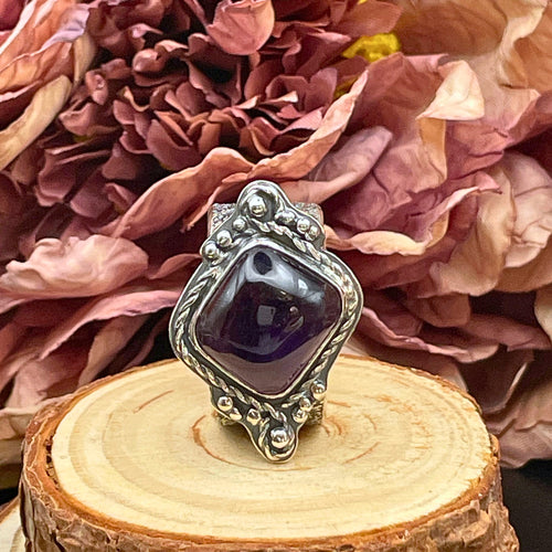 Oxiderad ring med ametist