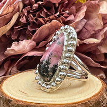 Ladda upp bild till gallerivisning, Silverring med rodonit