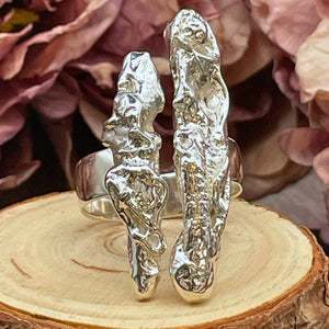 Öppen ring med fritt format silver