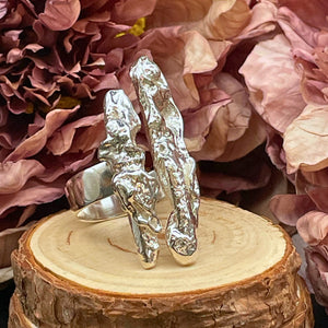 Öppen ring med fritt format silver