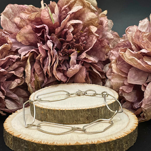 Borstat armband i sterlingsilver